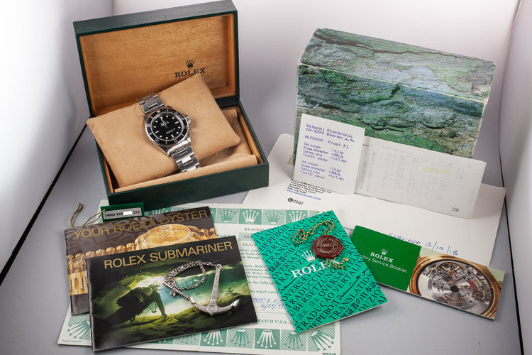 1995 Rolex Submariner 14060 with Box, Papers, and Service Papers