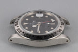 1986 Rolex Explorer II 16550 Black Spider Cracked Rail Dial with Service Papers