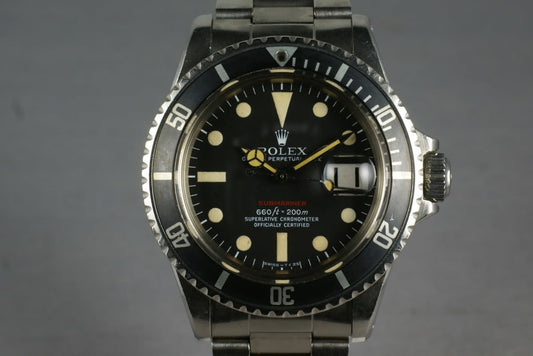 Rolex Red Submariner 1680 Mark V Unpolished