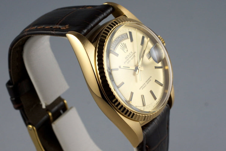 1972 Rolex YG Day-Date 1803 Non-Luminous Sigma Dial
