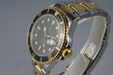 1987 Rolex Two Tone Submariner 16803 Black Dial