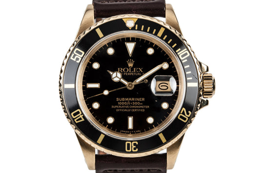 1986 Rolex 18K Gold Submariner 16808