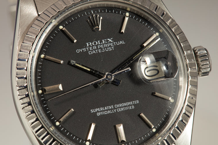 1978 Rolex 1603 Black Sigma Dial Datejust Jubilee Bracelet