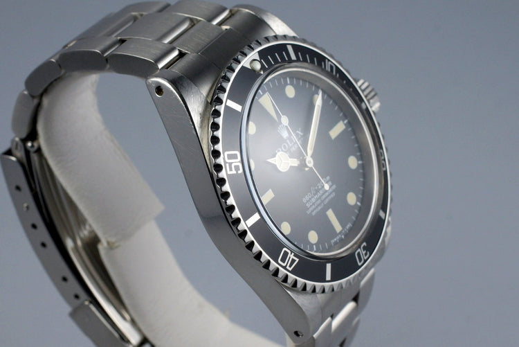 1972 Rolex Submariner 5512 4 Line Dial Serif Dial with RSC Papers