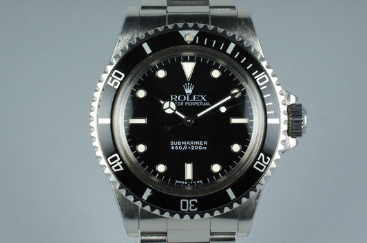1987 Rolex Submariner 5513 with Box and Papers