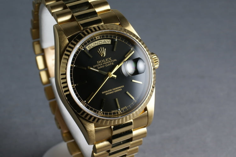 President 18238 Black dial with box and papers