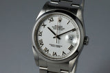 2003 Rolex DateJust 16200 with White Roman Dial