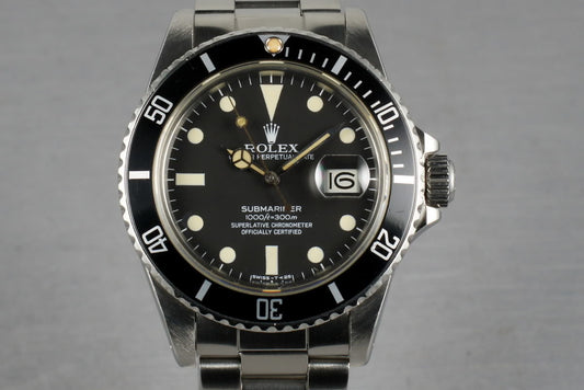 Rolex Submariner Ref: 16800 Matte Dial Box and Papers