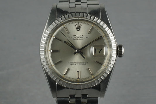 Rolex Stainless Steel Datejust 1603 Silver Dial