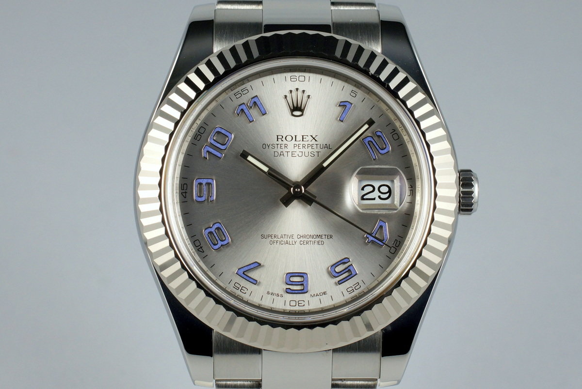 HQ Milton - 2009 Rolex DateJust 116334 Silver Arabic Dial with Box