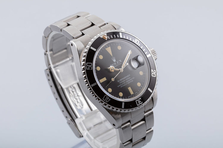 1983 Unpolished Rolex Submariner 16800 with Box & Papers