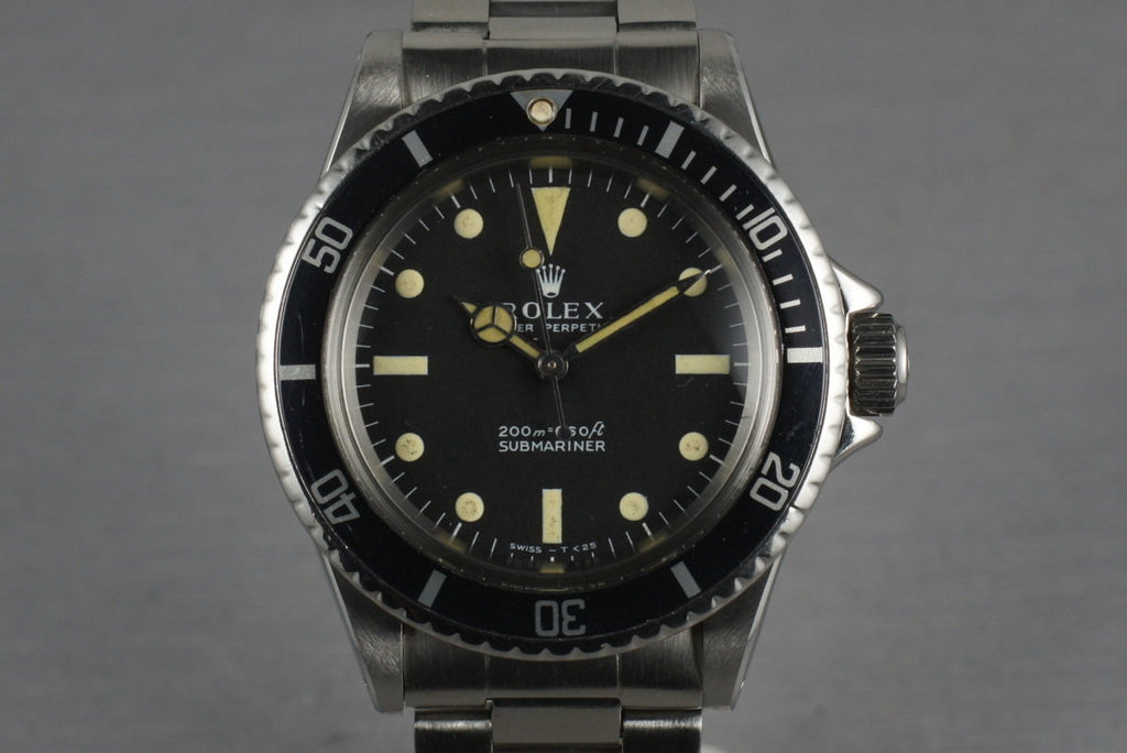 Rolex Submariner 5513 Meters First with Box and Rolex Service Papers
