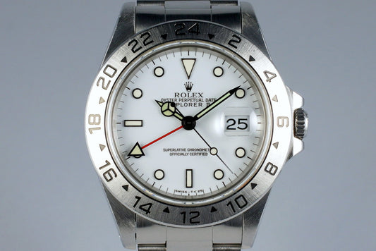 1995 Rolex Explorer II 16570 White Dial
