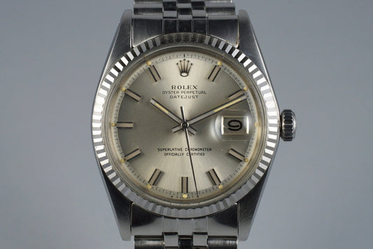 1972 Rolex DateJust 1601 Silver ‘Wide Boy’ Sigma Dial