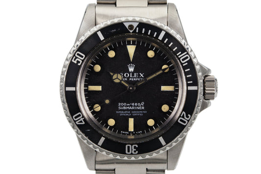 1967 Rolex Submariner 5512 4 Line Meters First Dial