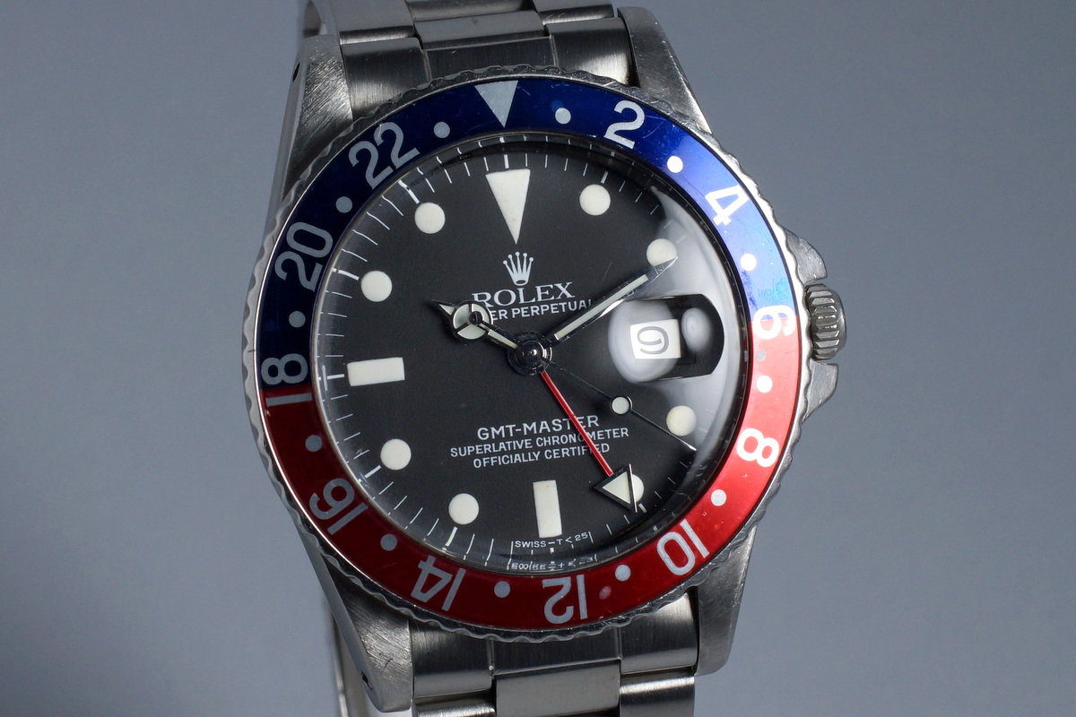 HQ Milton 1964 Rolex GMT 1675 PCG with Newer Matte Tritium Dial