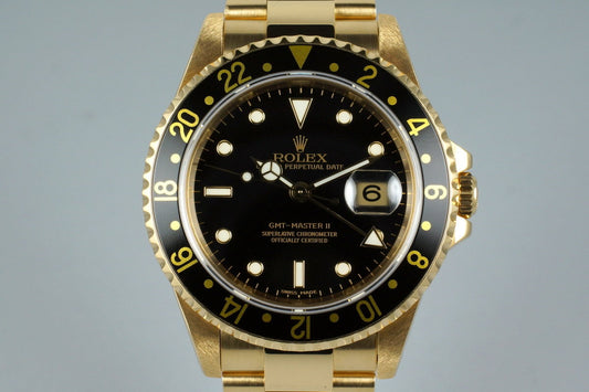 1994 Rolex YG GMT II 16718 with Box and Papers