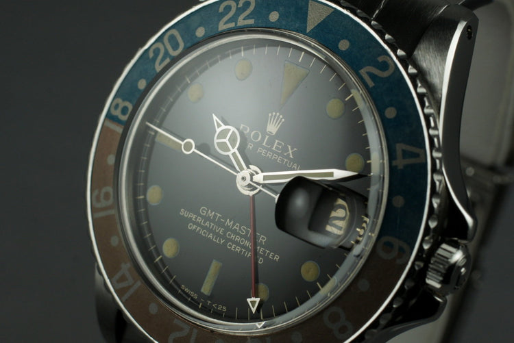 1964 Rolex GMT 1675 Glossy Gilt Dial