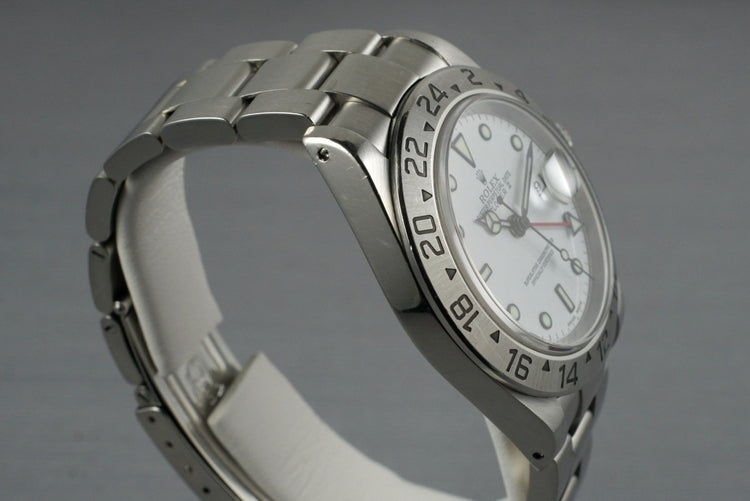 2000 Rolex Explorer II 16570 White Dial with Box and Papers