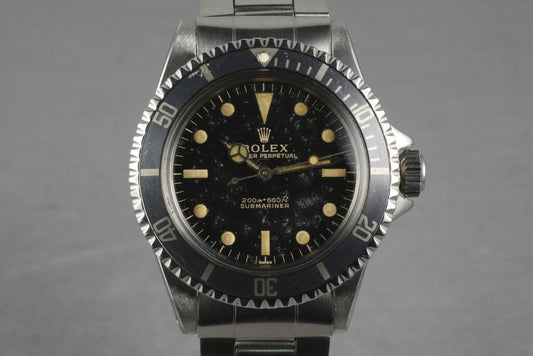 Rolex Submariner 5513 Early PCG SWISS Underline Dial with Cuban RSC
