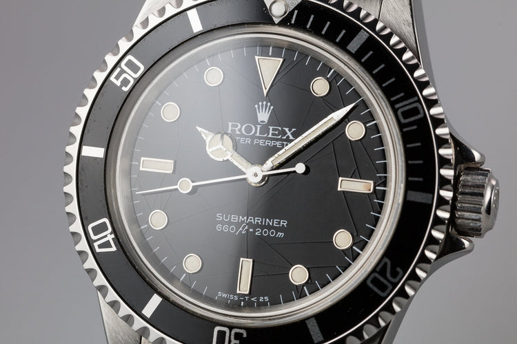 1988 Rolex Submariner 5513 Glossy Spider Cracked Dial with Box and Papers