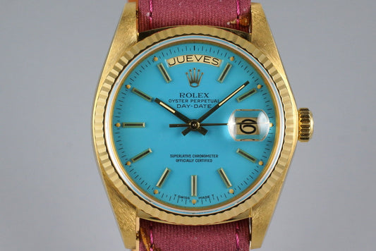 1979 YG Day-Date 18038 Baby Blue Stella Dial