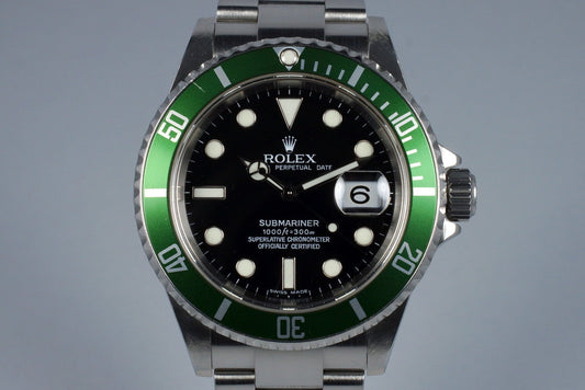 2005 Rolex Green Submariner 16610V
