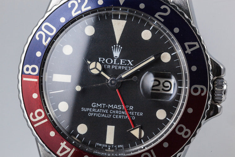 1971 Rolex GMT-Master 1675 with Service Papers