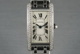 Cartier Ladies White Gold Tank Americaine WB7018L1 with Box and Service Papers