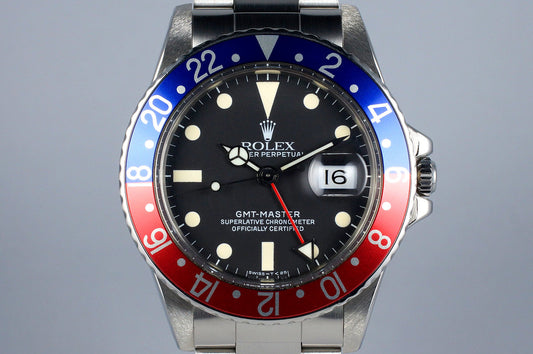 1983 Rolex GMT 16750 Matte Dial with RSC Papers