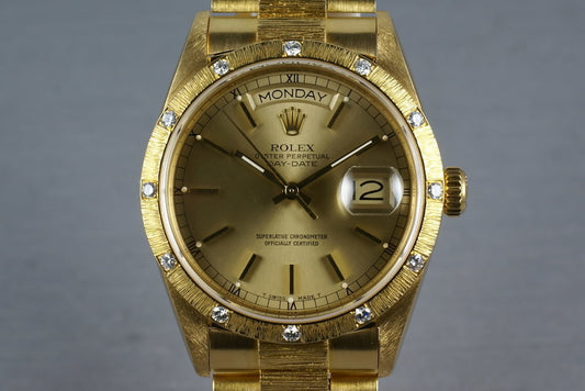 President  18108  bark finish with Factory Bark Diamond Bezel