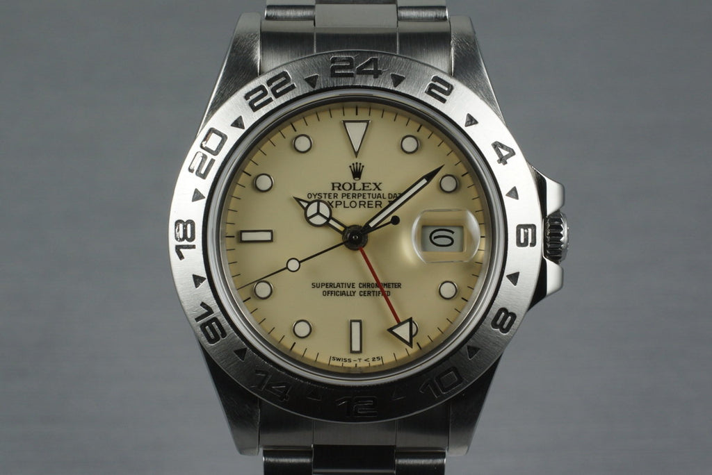 1986 Rolex Explorer II 16550 Cream Rail Dial with Box and Papers
