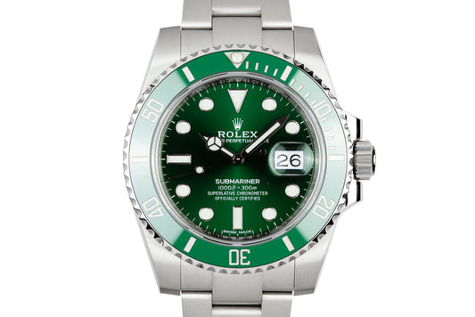 2018 Rolex Ceramic Submariner 116610LV "Hulk" with Box and Papers