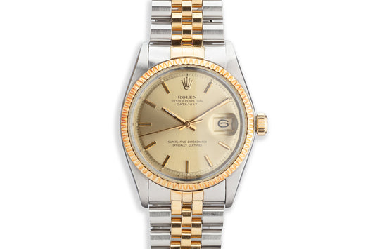 1974 Vintage Rolex DateJust 1601 Gold Dial