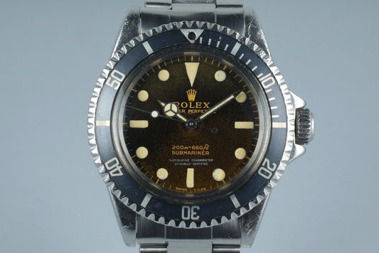 1965 Rolex Submariner 5512 with Tropical Glossy Gilt 4 Line Dial