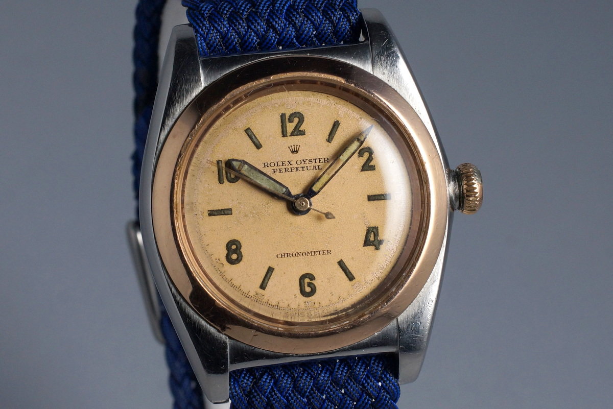 1944 Rolex Two Tone RG Bubble Back 3133