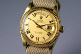 1977 Rolex YG Day Date1803 Matte Champagne Roman 'Buckley' Dial