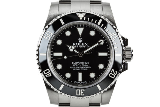 2015 Rolex Submariner 114060 with Box and Papers