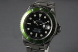 2005 Rolex Green Submariner 16610V with Box and Papers