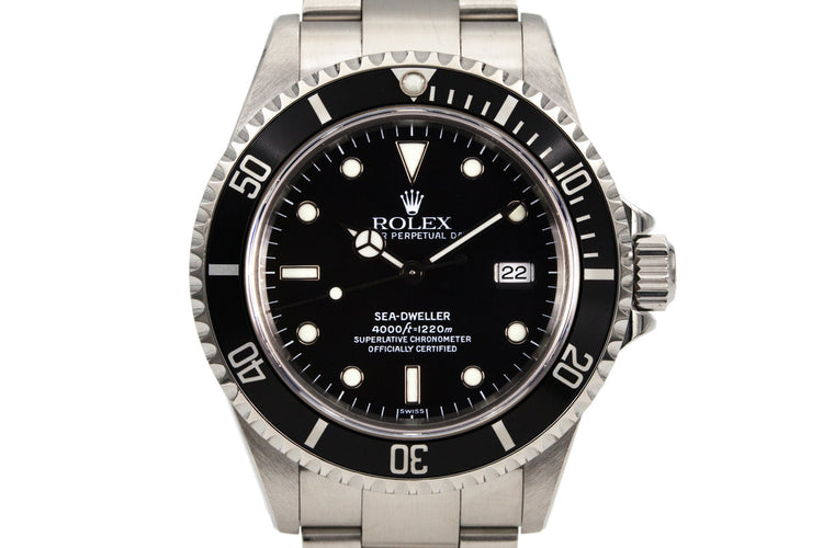 1998 Rolex Sea Dweller 16600 with Box and Papers and Swiss Only Dial