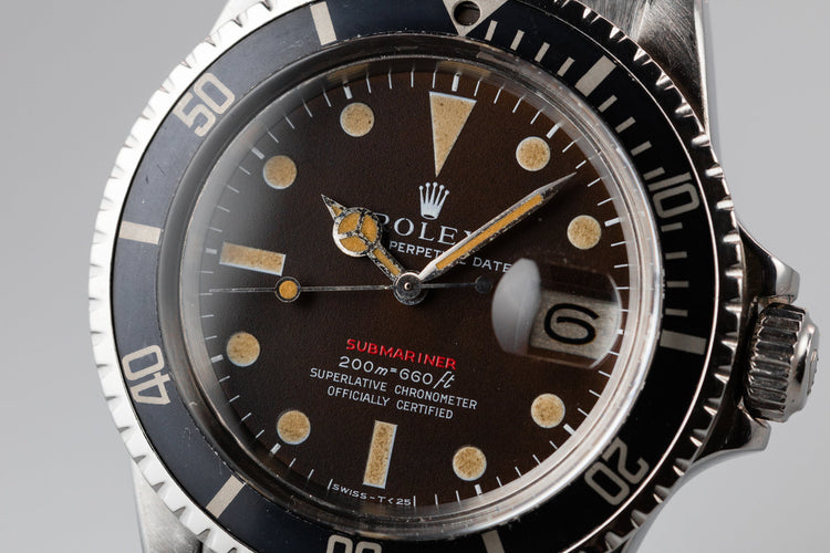 1969 Rolex Red Submariner 1680 with Red Tropical Dial