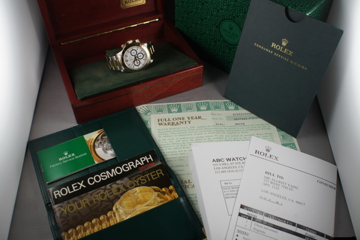 HQ Milton - 1993 Rolex 18k/SS Zenith Daytona 16523 with Box HQ Milton - 1993 Rolex 18k/SS Zenith Daytona 16523 with Box