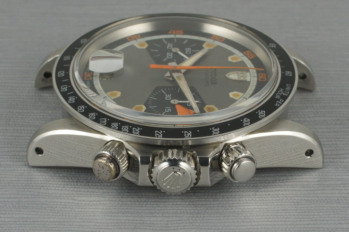 Tudor 7031/0 — Grey Home Plate Dial. · Photo: HQ Milton · © HQ Milton, used with permission · Source: https://hqmilton.com/products/1970-tudor-monte-carlo-7031-0-home-plate-dial-1