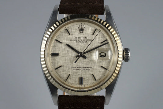 1971 Rolex Datejust 1601 Silver Linen Dial