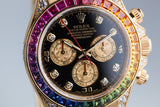 Rolex 18K YG "RAINBOW" Daytona 116528RBOW with Box and Papers