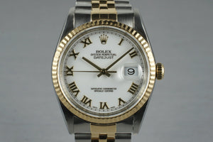 2000 Rolex 18K/SS DateJust 16233 with Box and Papers