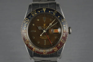 1958 Rolex GMT 6542 with tropical brown dial and bakelite insert