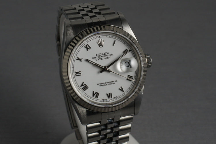 Rolex Datejust: 16234 with White Roman Dial