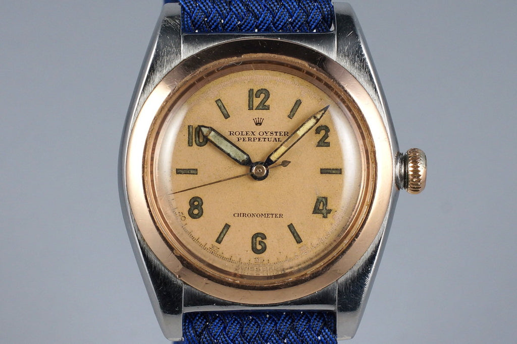 HQ Milton 1944 Rolex Two Tone RG Bubble Back 3133, Inventory