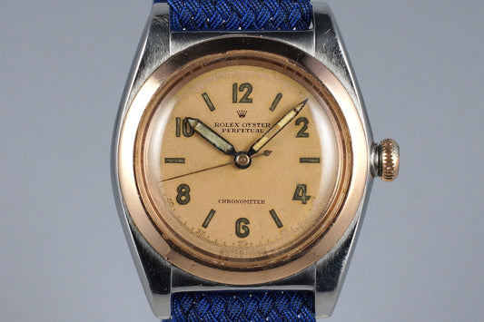 1944 Rolex Two Tone RG Bubble Back 3133